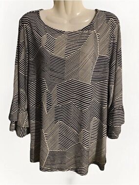 New Directions size L women’s stretchy 3/4 sleeves pullover dressy top
